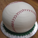 3-D baseball cake