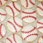 Custom baseball cookies for a sporting event