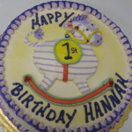 First birthday zebra cake