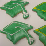 Graduation cap cookie cutouts