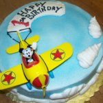 Mickey Mouse airplane cake.