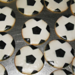Soccer ball cookie cutouts